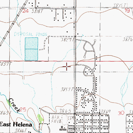 Topographic Map of East Valley Volunteer Fire Department Station 2 Headquarters, MT