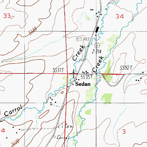 Topographic Map of Sedan Rural Fire District, MT