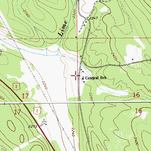 Topographic Map of McCormick Volunteer Fire Department, MT