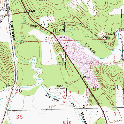 Topographic Map of Trego - Fortine - Stryker Volunteer Fire Department Station 3, MT