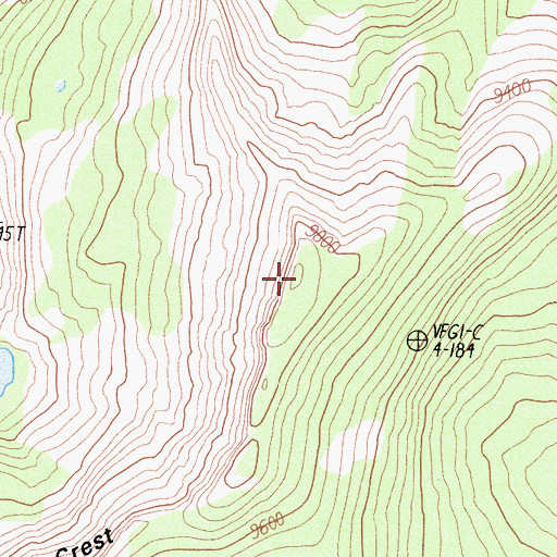 Topographic Map of Buena Vista Crest, CA