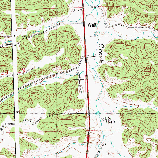 Topographic Map of Bull Mountain Volunteer Fire Association, MT