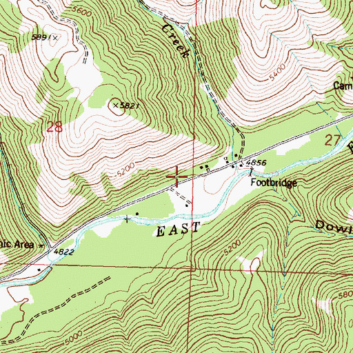 Topographic Map of Sula Rural Fire District Station 4, MT