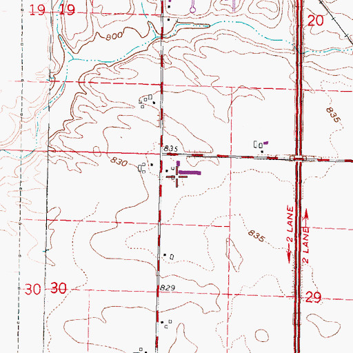 Topographic Map of Arndt Farms, WI