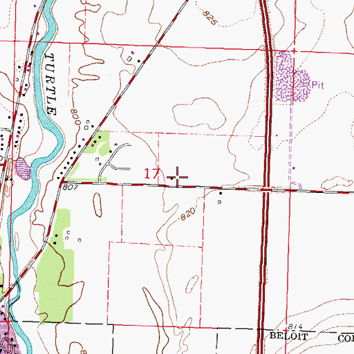 Topographic Map of R And S Rolling Ranch, WI
