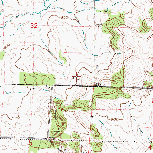 Topographic Map of Kinkoona Farm, WI