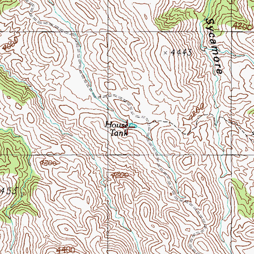 Topographic Map of House Tank, AZ