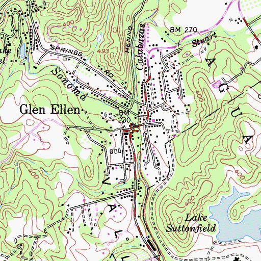 Topographic Map of Calabazas Creek, CA
