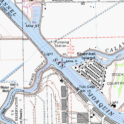 Topographic Map of Calaveras River, CA