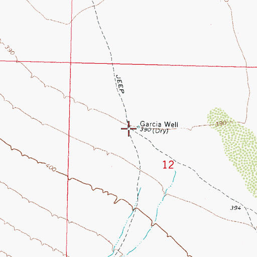 Topographic Map of Garcia Well, AZ
