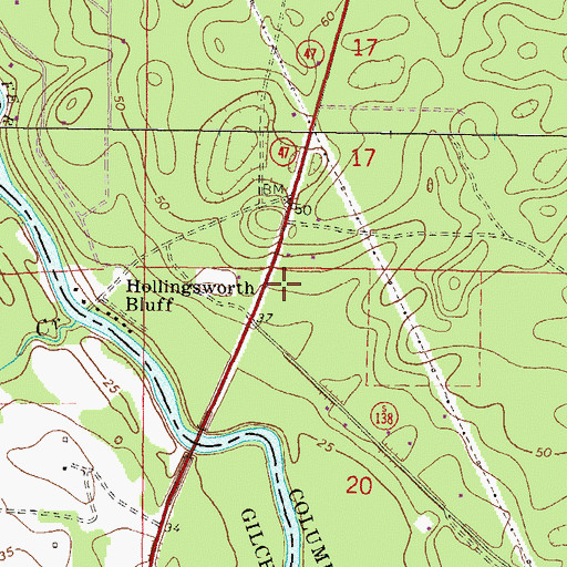 Topographic Map of Cornerstone Baptist Church, FL