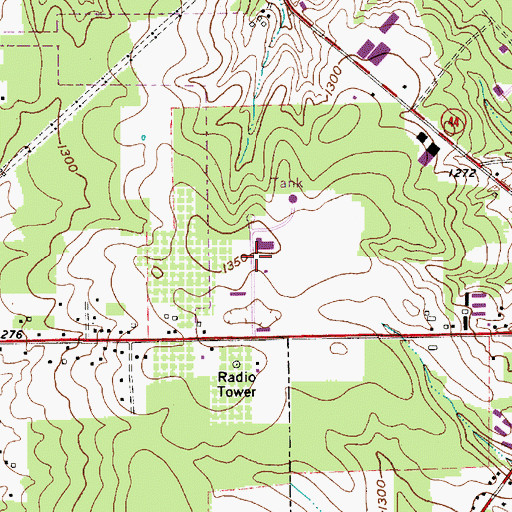 Topographic Map of Parker Court Industrial Park, OH