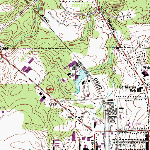 Topographic Map of Chardon Industrial Park, OH