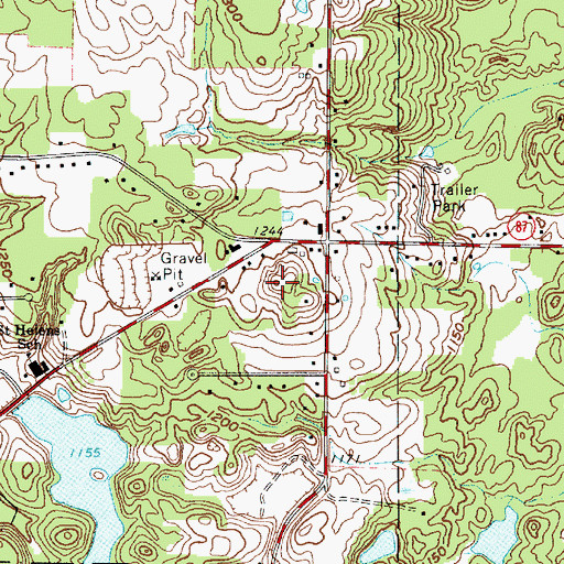Topographic Map of Newbury Business Park, OH