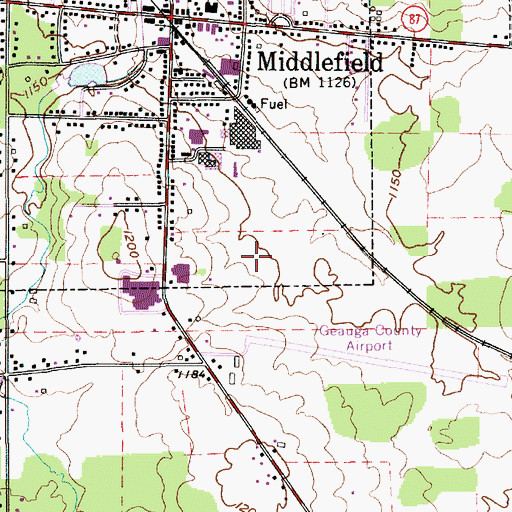 Topographic Map of Geauga Industrial Park, OH