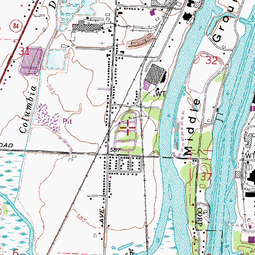 Topographic Map of West Shore Estates Mobile Home Park, MI