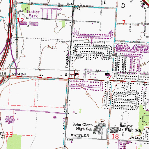 Topographic Map of Faith Lutheran School, MI