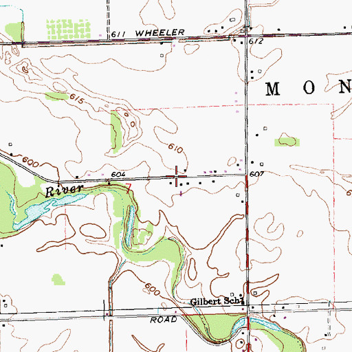Topographic Map of White Birch Hills Golf Course, MI