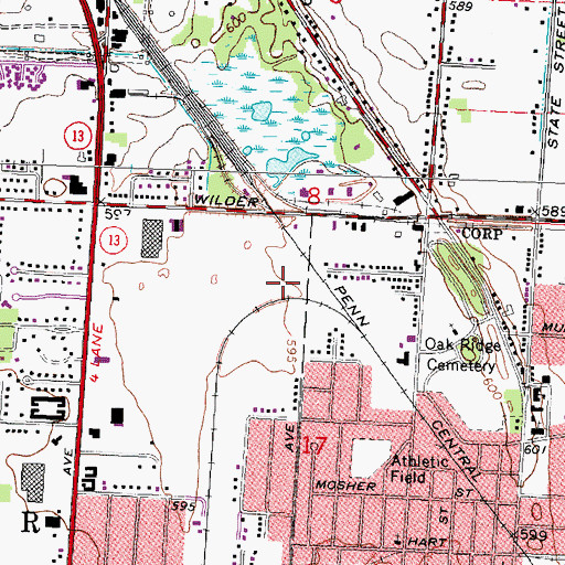 Topographic Map of Bay Area Health Clinic, MI