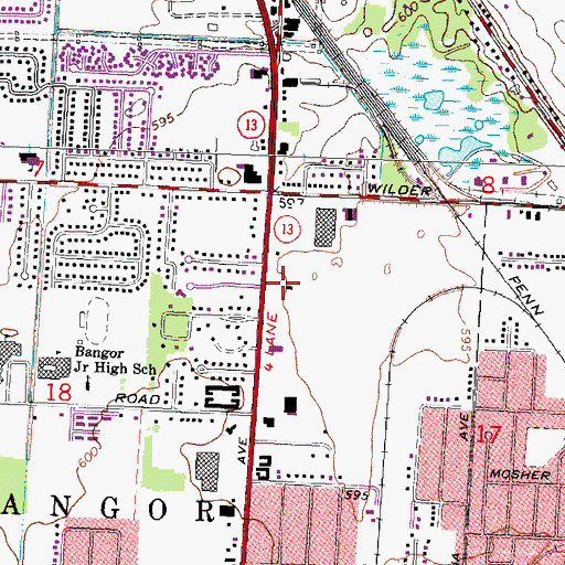 Topographic Map of Medical Mall West, MI
