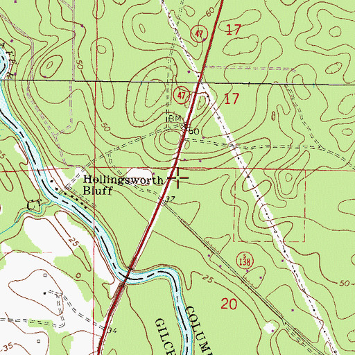 Topographic Map of Fort White Branch Library, FL