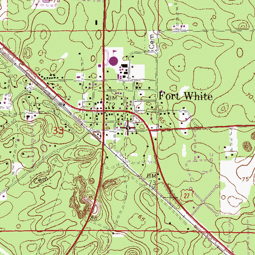 Topographic Map of Church of God, FL