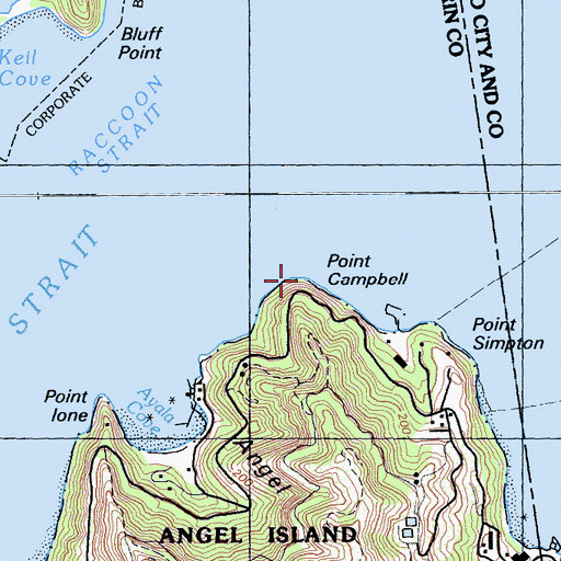 Topographic Map of Point Campbell, CA