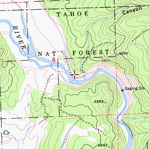 Topographic Map of Canyon Two, CA
