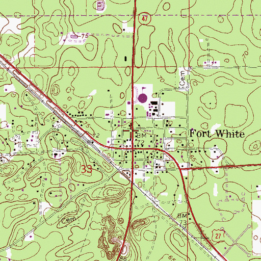 Topographic Map of Deese Memorial Park, FL