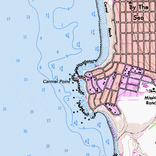 Topographic Map of Carmel Point, CA