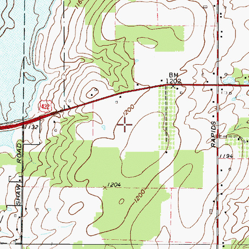 Topographic Map of Great Lakes Industrial Park, OH