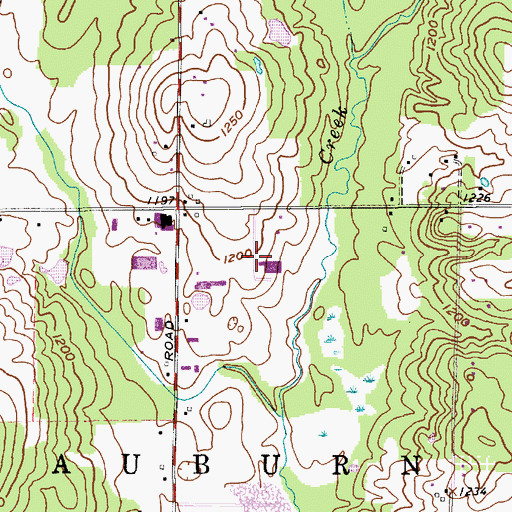 Topographic Map of Auburn Industrial Park, OH
