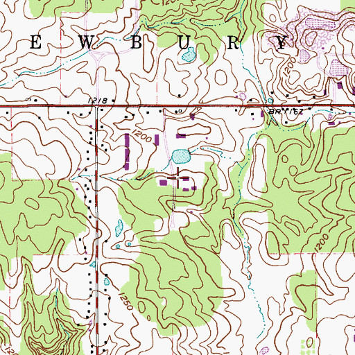 Topographic Map of Cross Creek Industrial Park, OH