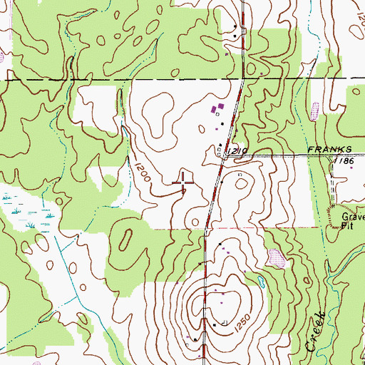 Topographic Map of Crosswind Farm, OH