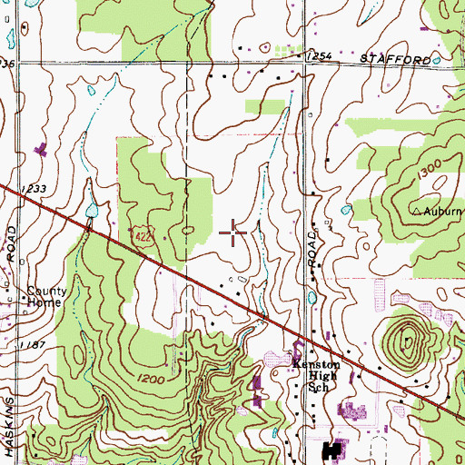 Topographic Map of Chagrin Valley Farms, OH