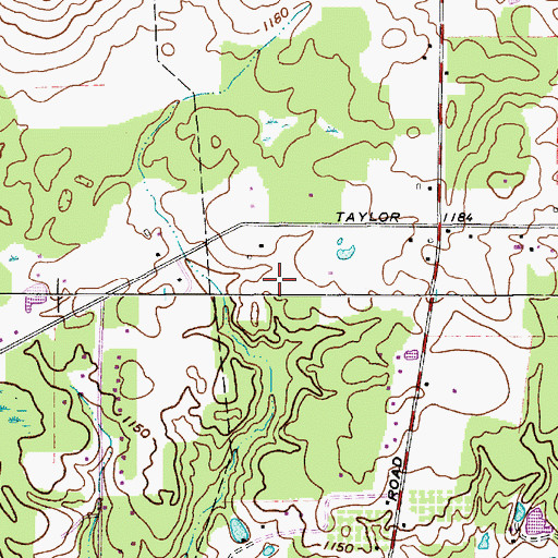 Topographic Map of Fairweathers Farm, OH