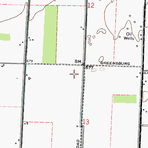 Topographic Map of Meyer Farms, OH