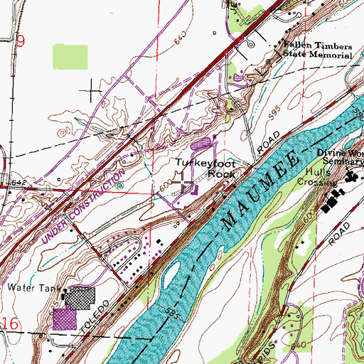 Topographic Map of Maumee River Wastewater Treatment Plant, OH