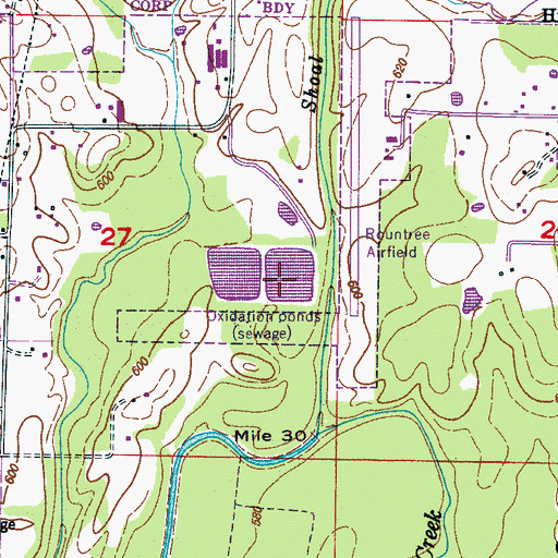 Topographic Map of Hartselle Utilities Wastewater Treatment Plant, AL