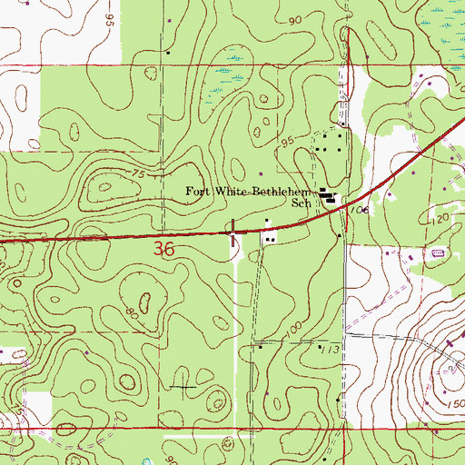 Topographic Map of Clay Electric Cooperative Fort White Substation, FL