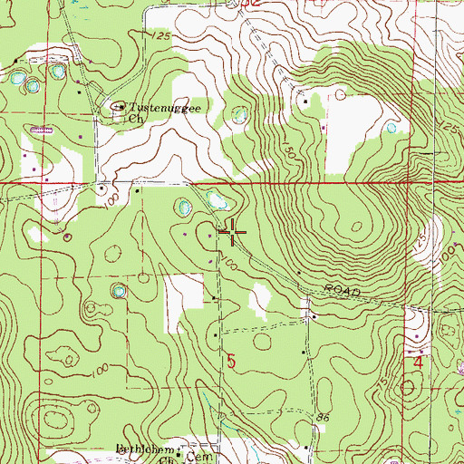 Topographic Map of Bethlehem Community Park, FL