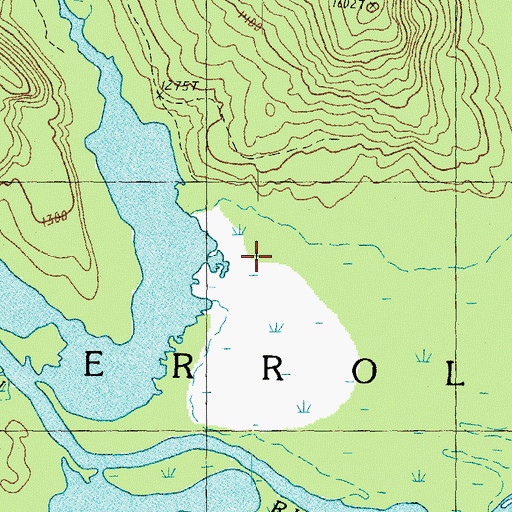 Topographic Map of Lake Umbagog National Wildlife Refuge, NH