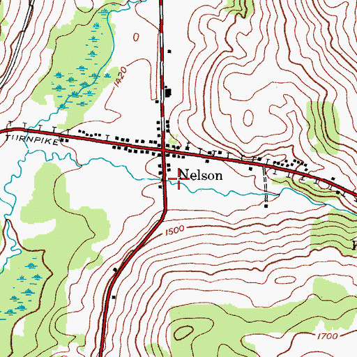 Topographic Map of Brookside Greenhouses, NY