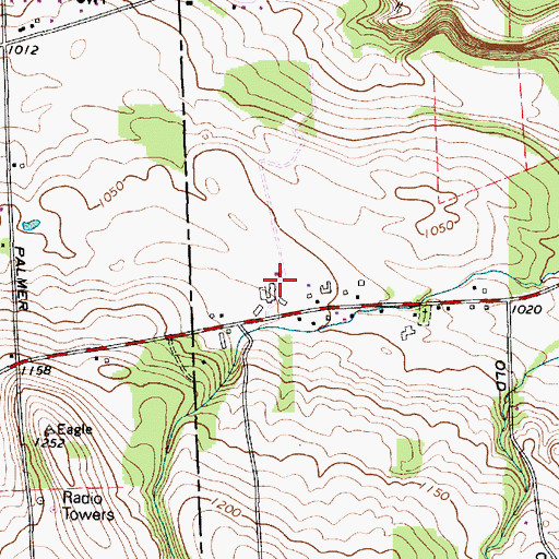 Topographic Map of Gates Homestead Farms, NY