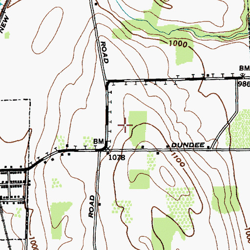 Topographic Map of Zephyr Knolls Farm, NY