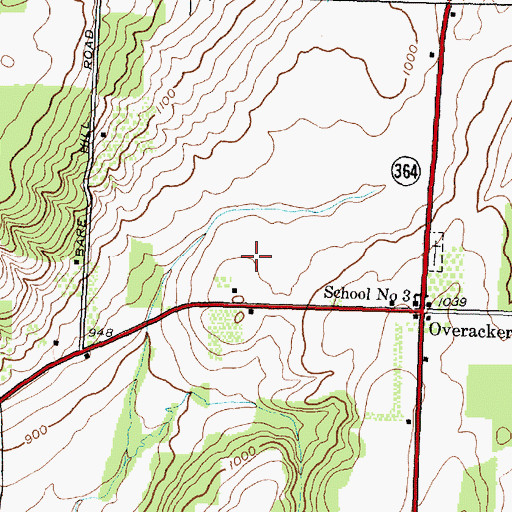 Topographic Map of Vine Valley Farm, NY