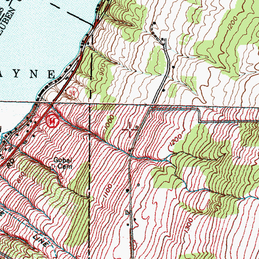 Topographic Map of McGregor Vineyard Winery, NY