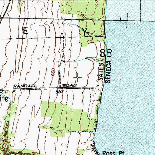 Topographic Map of Miles Wine Cellars, NY