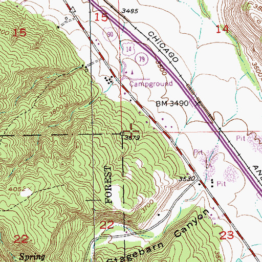 Topographic Map of City of Piedmont, SD