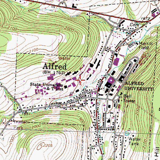 Topographic Map of Saint Jude's Center, NY